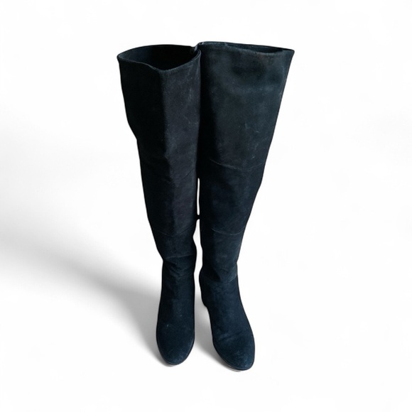 Coconuts by Matisse Black Suede Over the Knee Boots Size 7.5 Calf 15” Height 23” - Picture 9 of 16